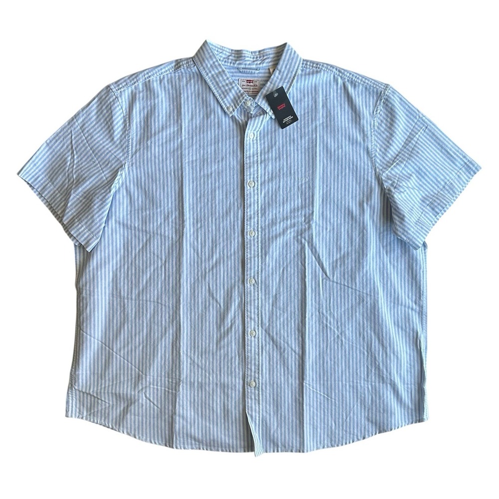 Levi's Relaxed Fit Authentic Button Down Shirt White Casual Men's Size XXL